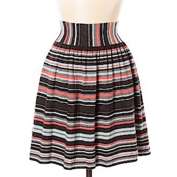 Sparrow (Anthropologie) Lima lines wool  sweater skirt - Picture 1 of 6